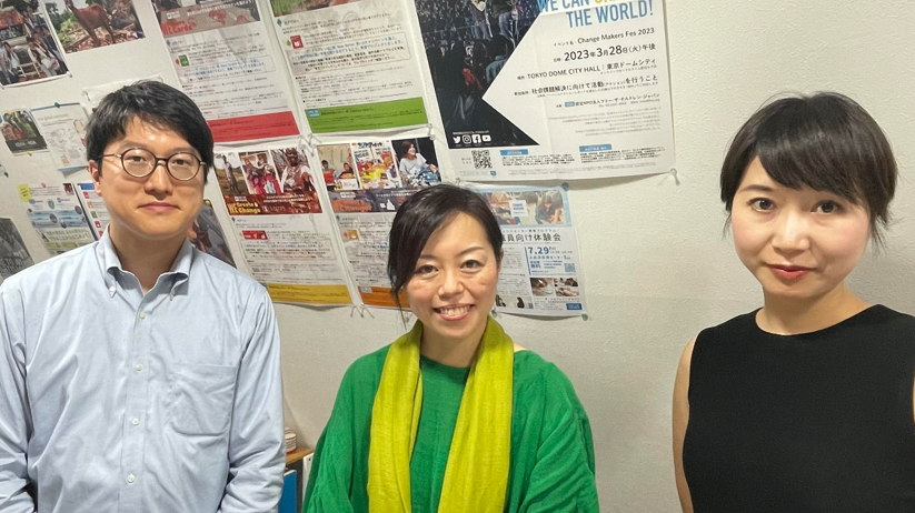 Ms. Nakajima, FTCJ's Representative Director (Center) and FIT2022 organizing committee members; Mr. Takahashi (Left) 